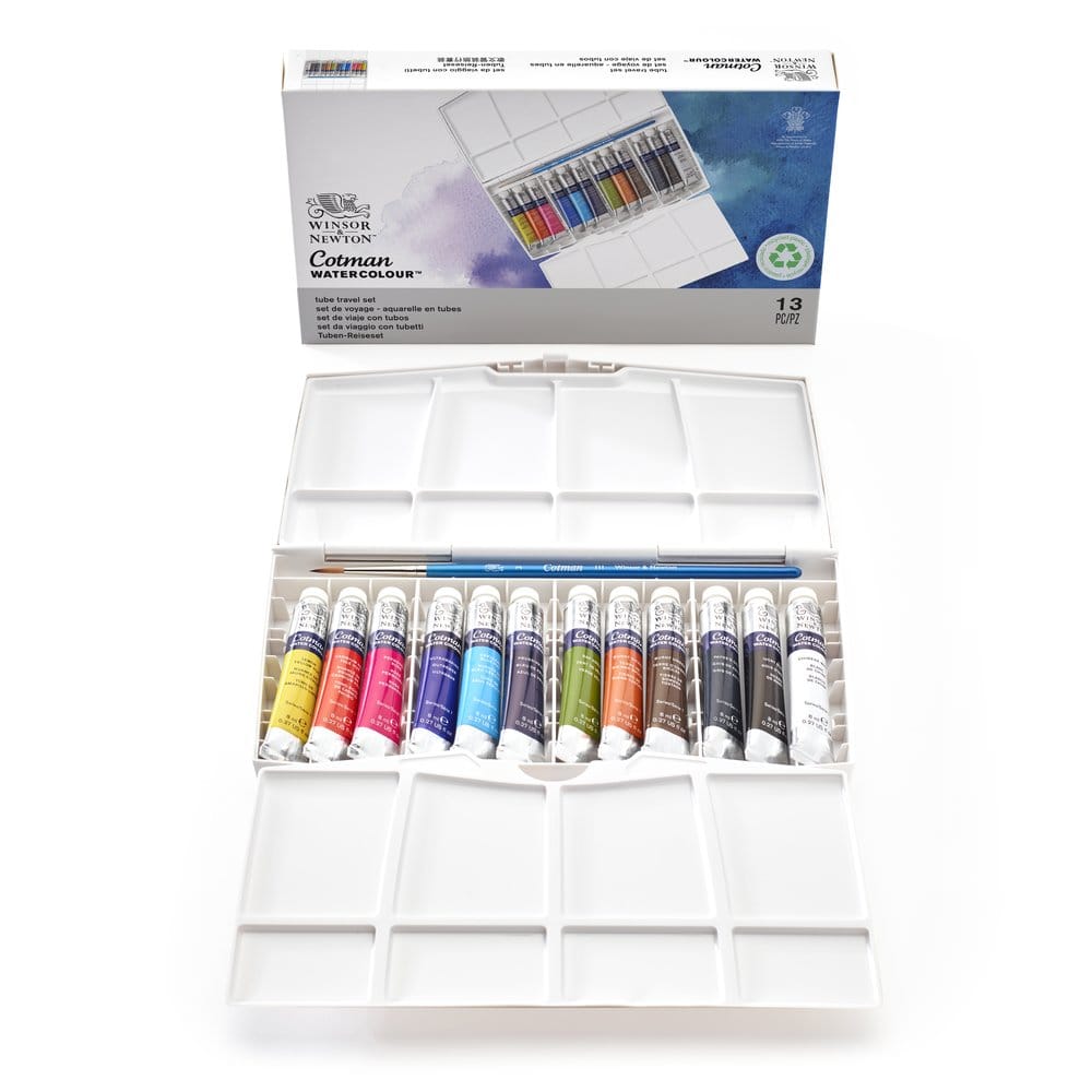 Set Acquerelli Cotman in tubetto 12 colori