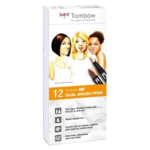 Set 12 Pennarelli ABT Dual Brush Tombow, Colori Portrait