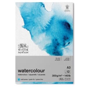 Blocco di carta per acquerello formato A3 - 12 fogli - 300gr by Winsor&Newton